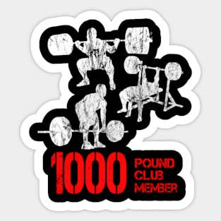 1000 Pound Clubs Sticker